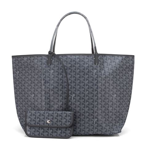 goyard grey gm tote|goyard tote with zipper.